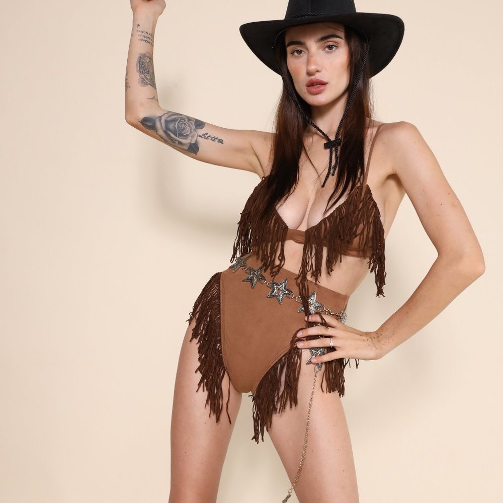 EASTNWESTLABEL Giddy Up Undies in Brown